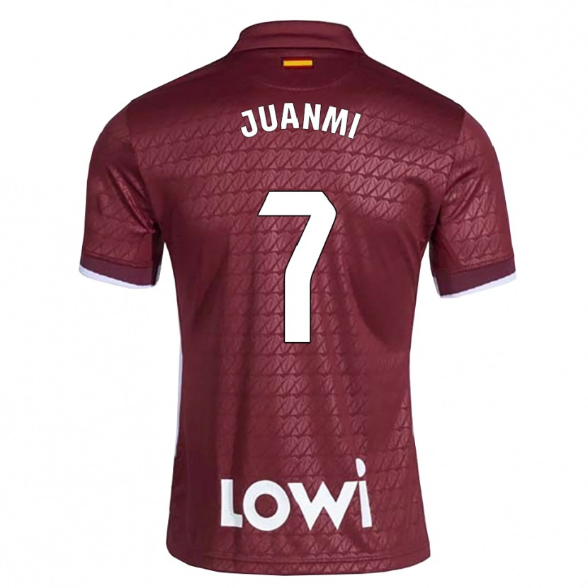 Danxen Homme Maillot Juan Miguel Jiménez López #7 Rouge Foncé Blanc Tenues Extérieur 2026/27 T-Shirt