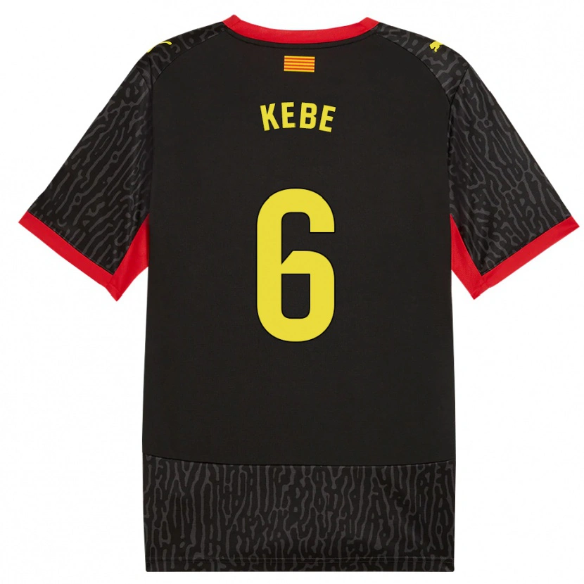 Danxen Homme Maillot Ibrahima Kébé #6 Noir Jaune Rouge Tenues Extérieur 2026/27 T-Shirt