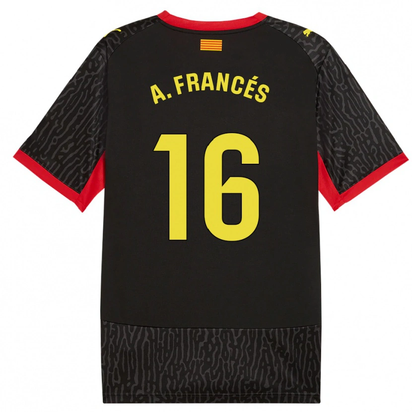 Danxen Homme Maillot Alejandro Francés #16 Noir Jaune Rouge Tenues Extérieur 2026/27 T-Shirt