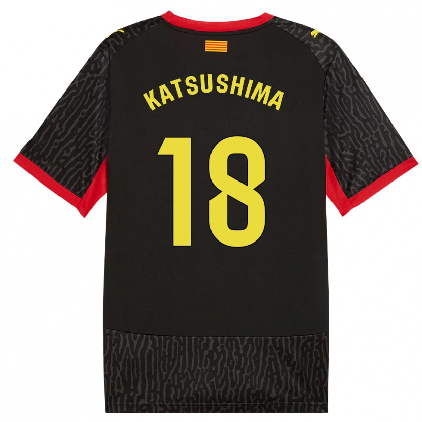 Danxen Homme Maillot Shinnosuke Katsushima #18 Noir Jaune Rouge Tenues Extérieur 2026/27 T-Shirt