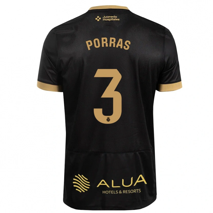 Danxen Homme Maillot Jordi Porras #3 Noir Brun De Sable Bois De Cerf Tenues Extérieur 2026/27 T-Shirt