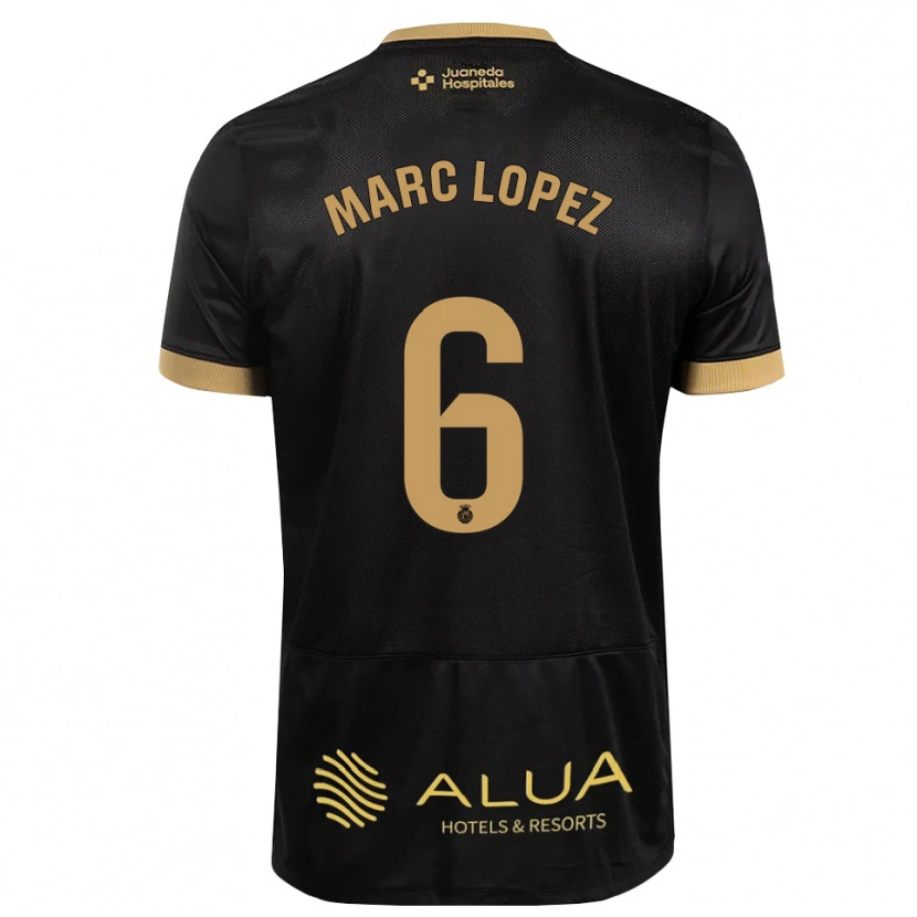 Danxen Homme Maillot Marc López #6 Noir Brun De Sable Bois De Cerf Tenues Extérieur 2026/27 T-Shirt