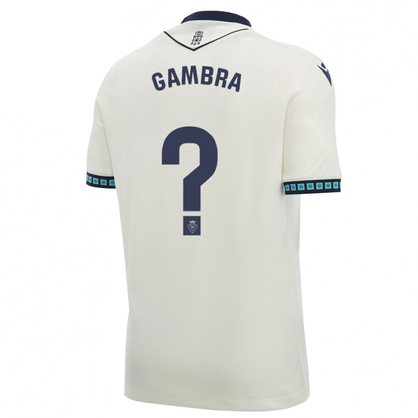 Danxen Homme Maillot Javi Gambra #0 Blanc Noir Bleu Ciel Clair Tenues Extérieur 2026/27 T-Shirt