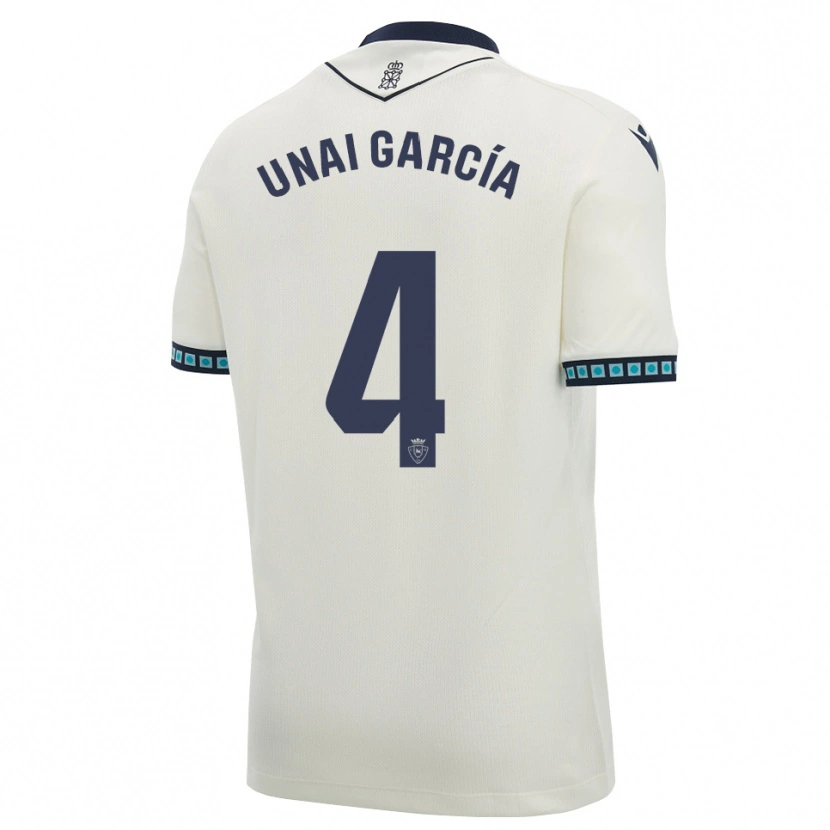 Danxen Homme Maillot Unai García #4 Blanc Noir Bleu Ciel Clair Tenues Extérieur 2026/27 T-Shirt