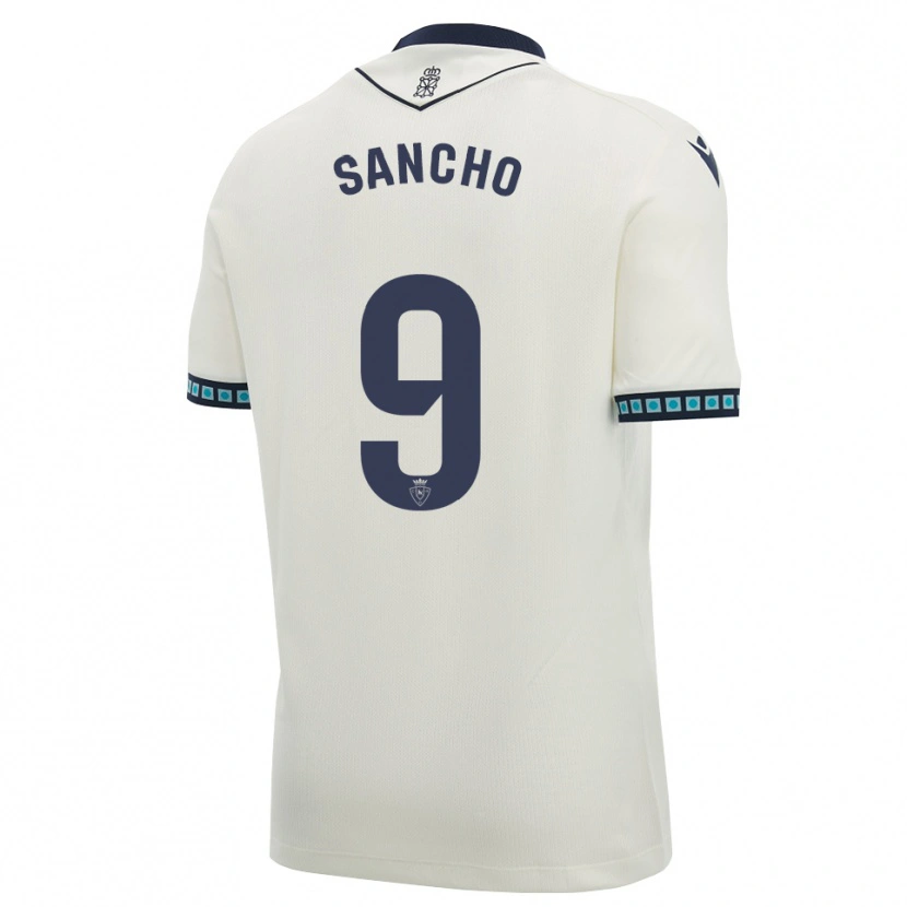 Danxen Homme Maillot Dani Sancho #9 Blanc Noir Bleu Ciel Clair Tenues Extérieur 2026/27 T-Shirt