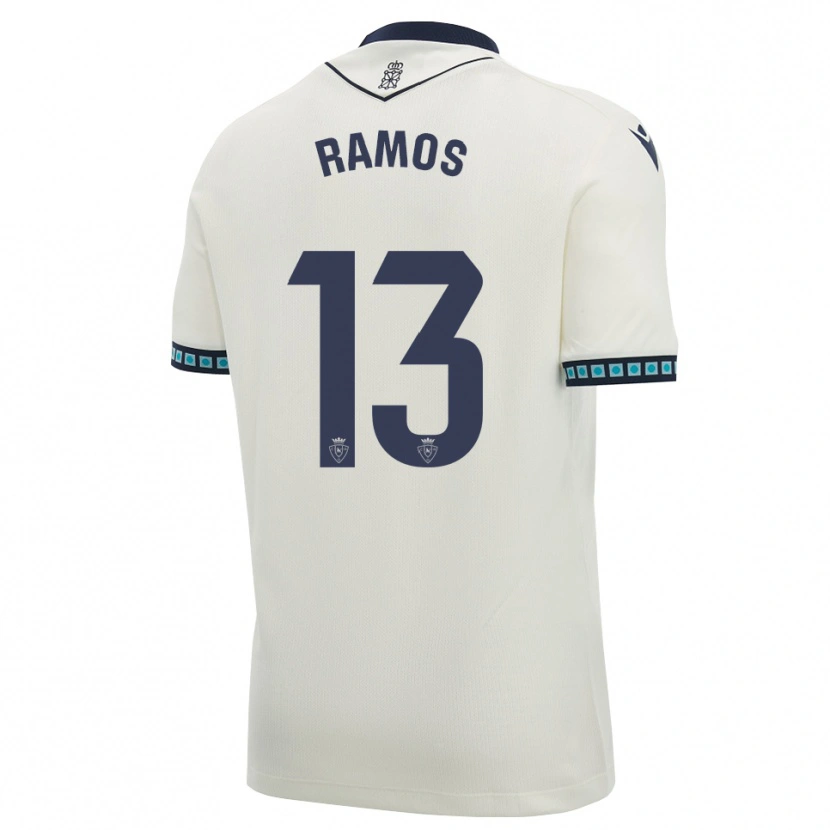 Danxen Homme Maillot Darío Ramos #13 Blanc Noir Bleu Ciel Clair Tenues Extérieur 2026/27 T-Shirt