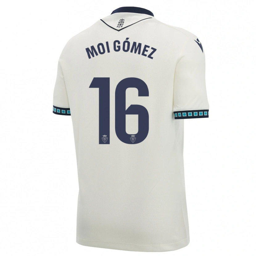 Danxen Homme Maillot Moi Gómez #16 Blanc Noir Bleu Ciel Clair Tenues Extérieur 2026/27 T-Shirt