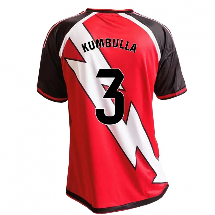 Danxen Homme Maillot Marash Kumbulla #3 Rouge Noir Blanc Tenues Extérieur 2026/27 T-Shirt