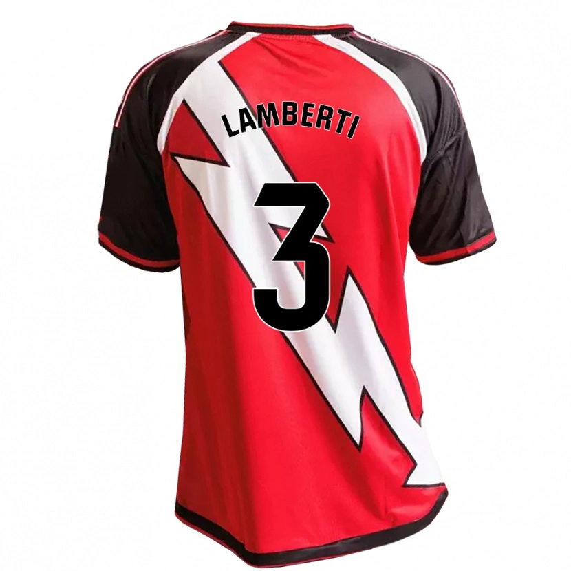 Danxen Homme Maillot Luca Lamberti #3 Rouge Noir Blanc Tenues Extérieur 2026/27 T-Shirt