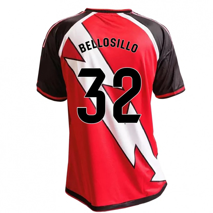 Danxen Homme Maillot Pablo Bellosillo #32 Rouge Noir Blanc Tenues Extérieur 2026/27 T-Shirt