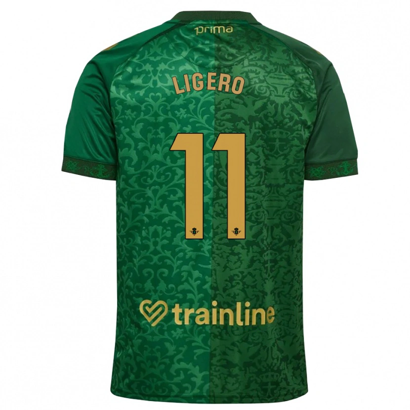 Danxen Homme Maillot Nuria Ligero #11 Vert Forêt Doré Foncé Tenues Extérieur 2026/27 T-Shirt