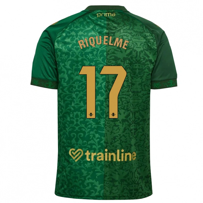 Danxen Homme Maillot Rodrigo Riquelme #17 Vert Forêt Doré Foncé Tenues Extérieur 2026/27 T-Shirt