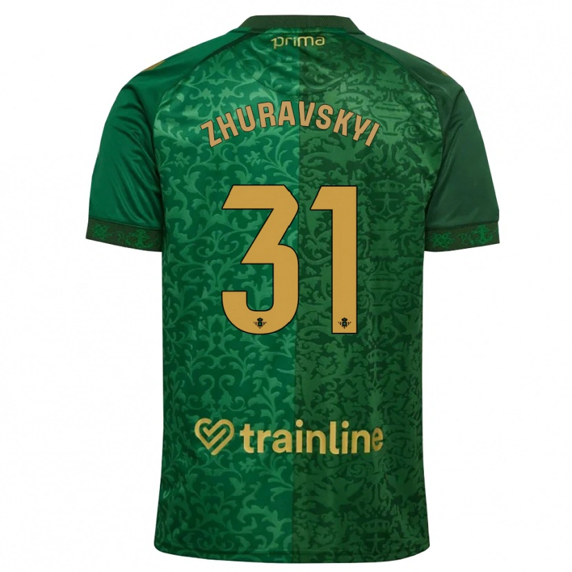 Danxen Homme Maillot Yan Zhuravskyi #31 Vert Forêt Doré Foncé Tenues Extérieur 2026/27 T-Shirt