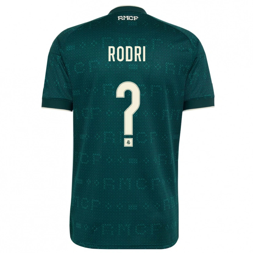 Danxen Homme Maillot Rodri #0 Gris Ardoise Foncé Blanc Tenues Extérieur 2026/27 T-Shirt