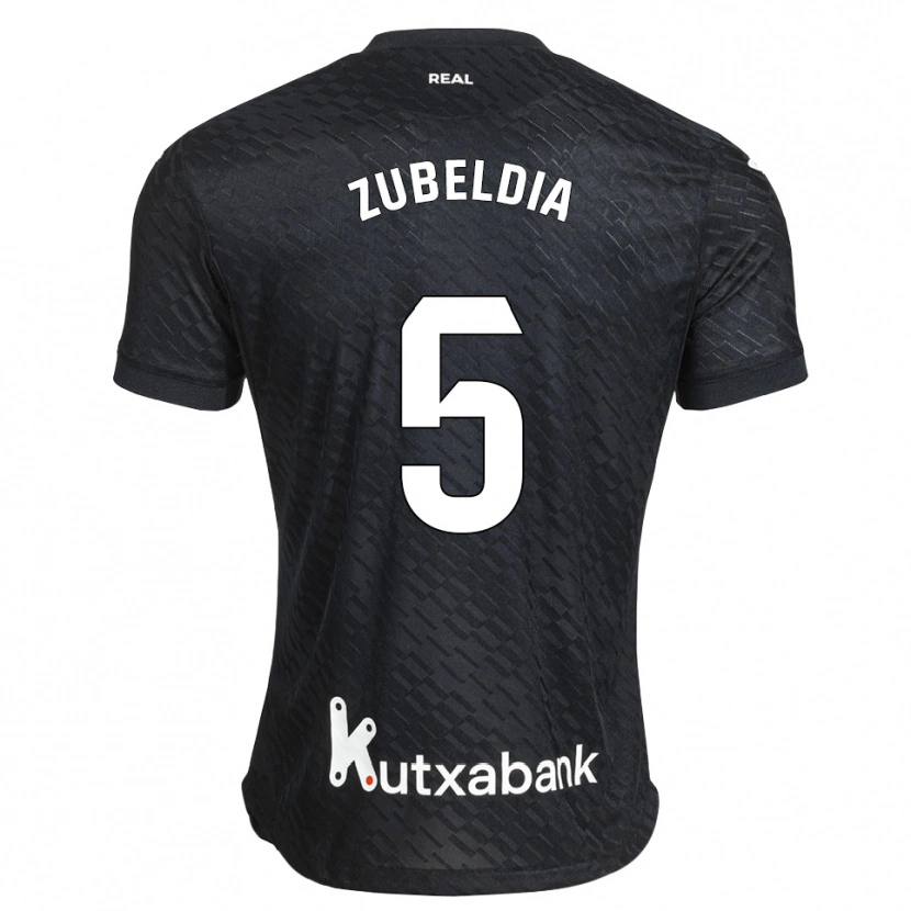 Danxen Homme Maillot Igor Zubeldia #5 Noir Blanc Tenues Extérieur 2026/27 T-Shirt