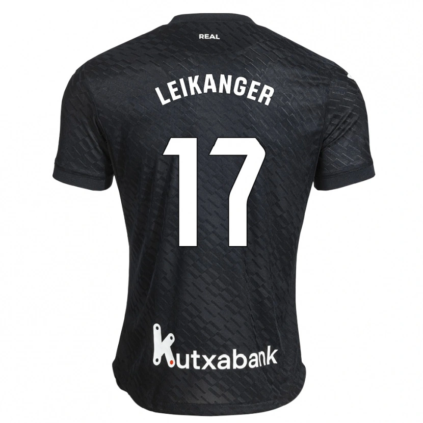 Danxen Homme Maillot Thomas Leikanger #17 Noir Blanc Tenues Extérieur 2026/27 T-Shirt