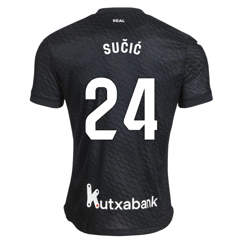 Danxen Homme Maillot Luka Sucic #24 Noir Blanc Tenues Extérieur 2026/27 T-Shirt