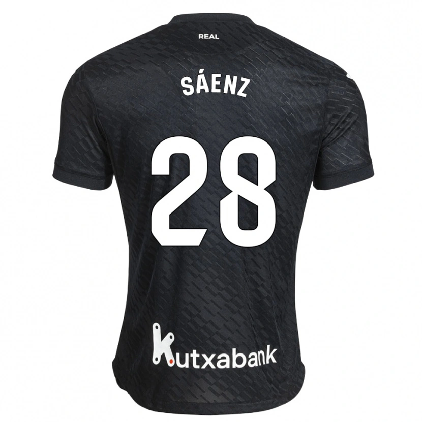 Danxen Homme Maillot Manuel Sáenz #28 Noir Blanc Tenues Extérieur 2026/27 T-Shirt