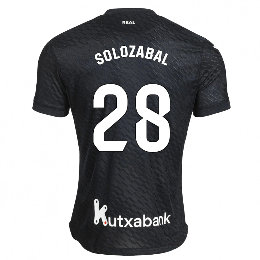Danxen Homme Maillot Malen Solozabal Ibarra #28 Noir Blanc Tenues Extérieur 2026/27 T-Shirt