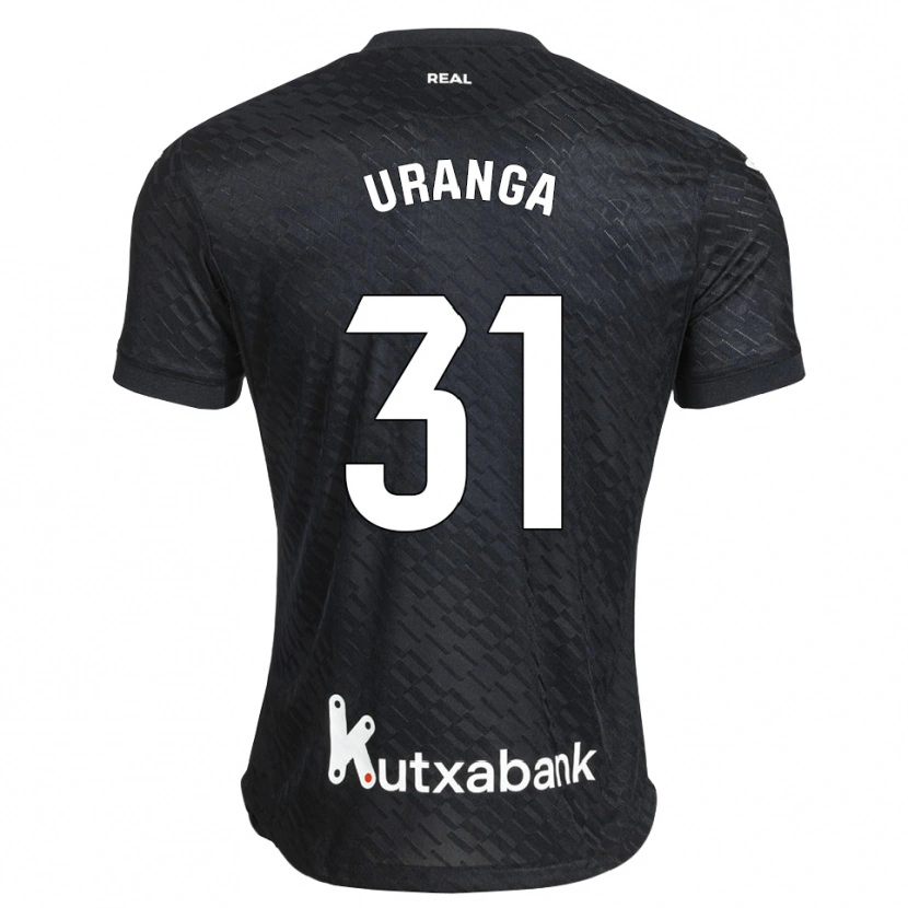 Danxen Homme Maillot Haizea Uranga Agirre #31 Noir Blanc Tenues Extérieur 2026/27 T-Shirt
