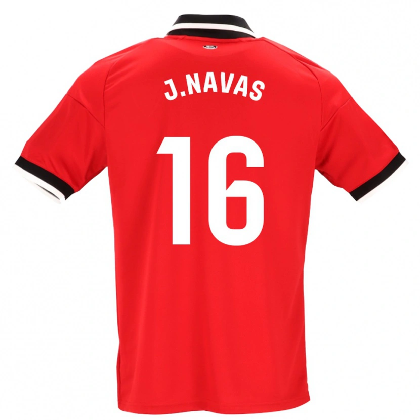 Danxen Homme Maillot Jesus Navas #16 Noir Blanc Rouge Tenues Extérieur 2026/27 T-Shirt
