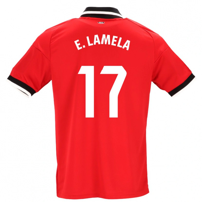 Danxen Homme Maillot Erik Lamela #17 Noir Blanc Rouge Tenues Extérieur 2026/27 T-Shirt