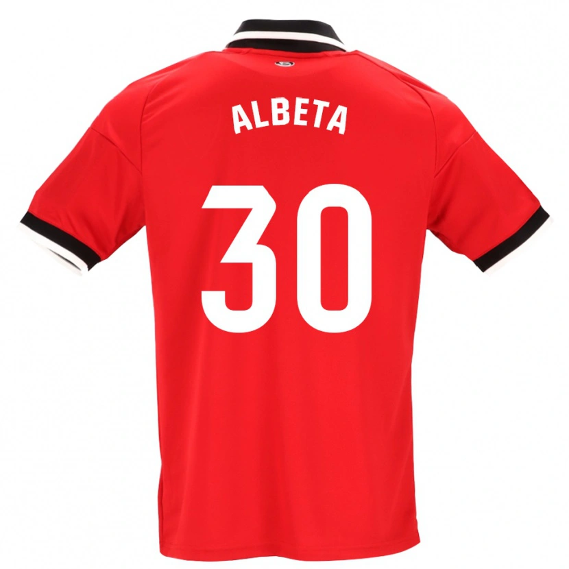Danxen Homme Maillot Alba María López Montiel #30 Noir Blanc Rouge Tenues Extérieur 2026/27 T-Shirt