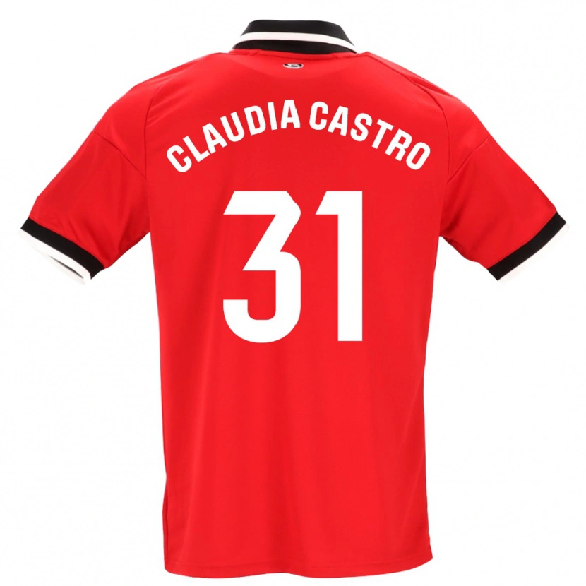 Danxen Homme Maillot Claudia Castro Romero #31 Noir Blanc Rouge Tenues Extérieur 2026/27 T-Shirt