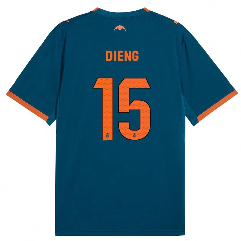 Danxen Homme Maillot Aliou Dieng #15 Bleu Acier Orange Tenues Extérieur 2026/27 T-Shirt