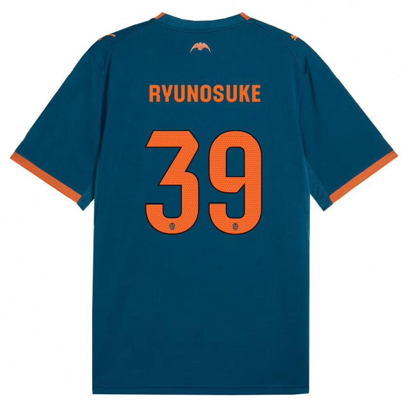 Danxen Homme Maillot Ryunosuke Sato #39 Bleu Acier Orange Tenues Extérieur 2026/27 T-Shirt