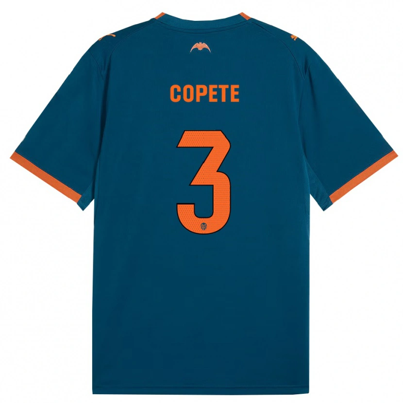 Danxen Homme Maillot José Copete #3 Bleu Acier Orange Tenues Extérieur 2026/27 T-Shirt