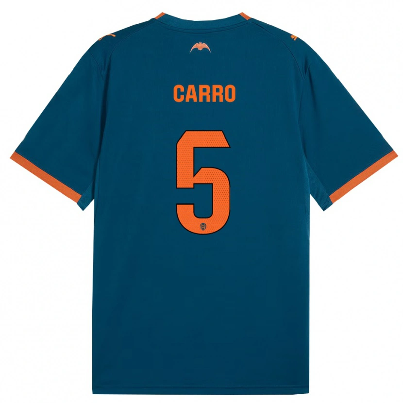 Danxen Homme Maillot Marta Carro #5 Bleu Acier Orange Tenues Extérieur 2026/27 T-Shirt