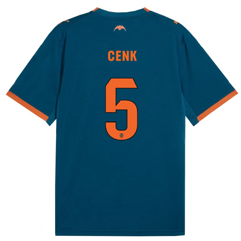 Danxen Homme Maillot Cenk Ozkacar #5 Bleu Acier Orange Tenues Extérieur 2026/27 T-Shirt