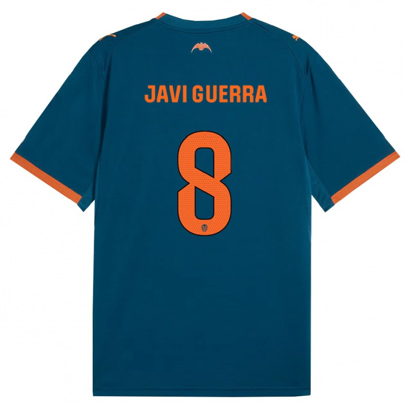 Danxen Homme Maillot Javi Guerra #8 Bleu Acier Orange Tenues Extérieur 2026/27 T-Shirt