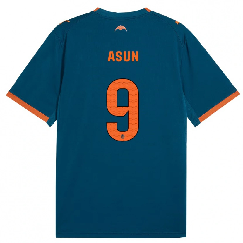 Danxen Homme Maillot Asun #9 Bleu Acier Orange Tenues Extérieur 2026/27 T-Shirt