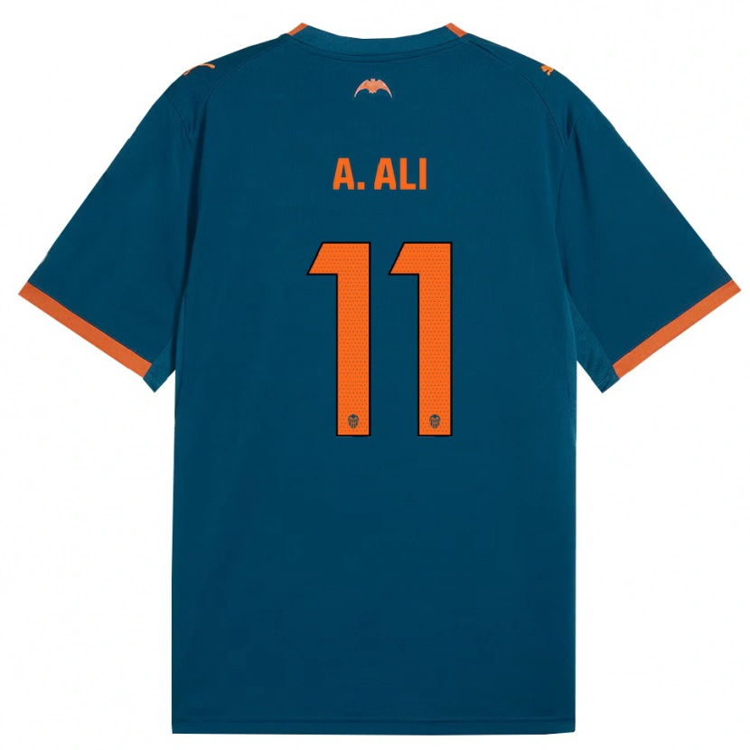 Danxen Homme Maillot Amirah Ali #11 Bleu Acier Orange Tenues Extérieur 2026/27 T-Shirt