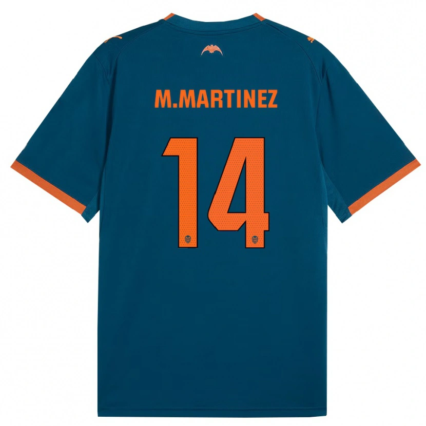 Danxen Homme Maillot Marc Martinez #14 Bleu Acier Orange Tenues Extérieur 2026/27 T-Shirt