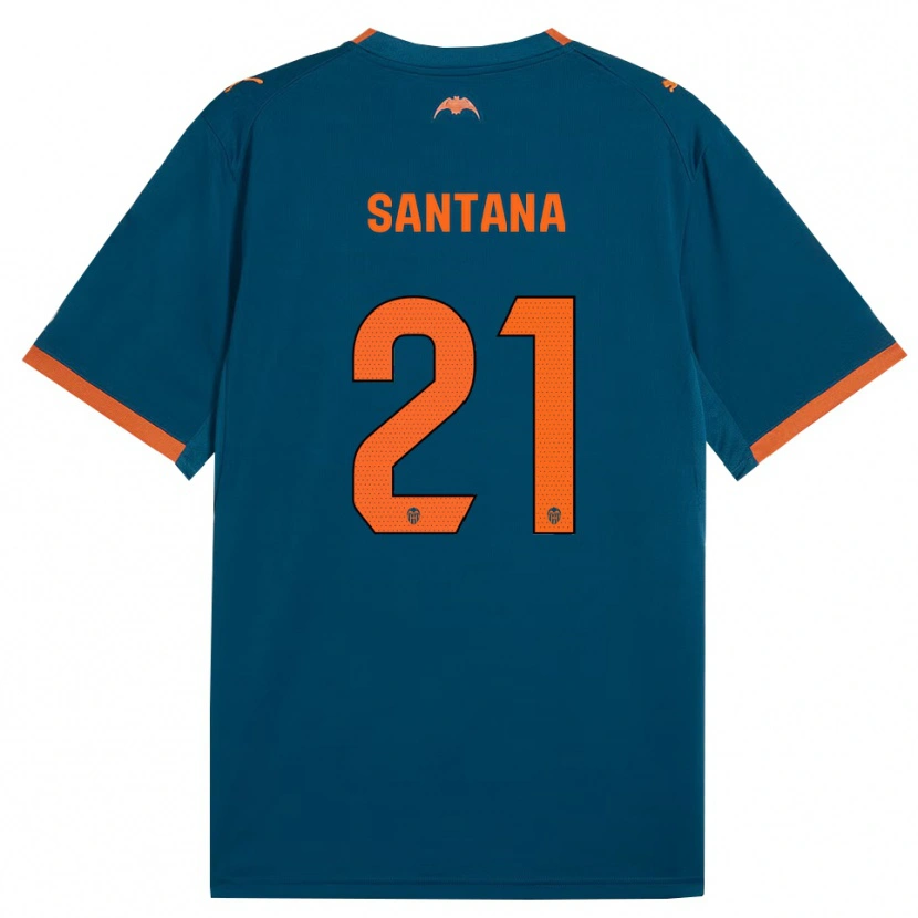 Danxen Homme Maillot Ismael Santana #21 Bleu Acier Orange Tenues Extérieur 2026/27 T-Shirt