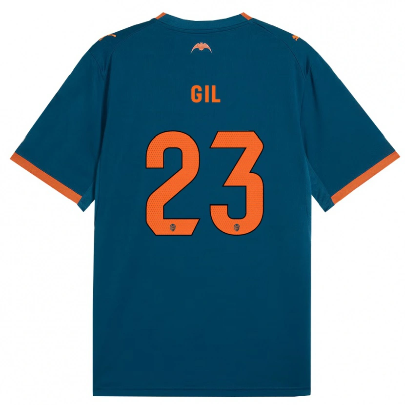 Danxen Homme Maillot Elena Gil #23 Bleu Acier Orange Tenues Extérieur 2026/27 T-Shirt