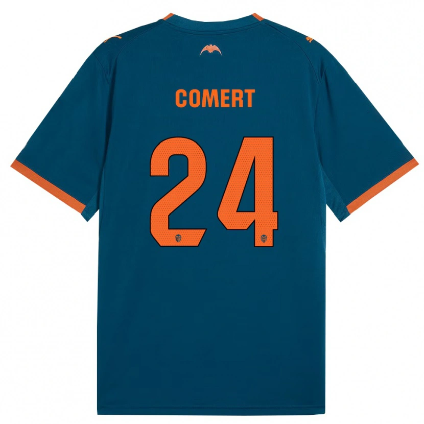 Danxen Homme Maillot Eray Comert #24 Bleu Acier Orange Tenues Extérieur 2026/27 T-Shirt