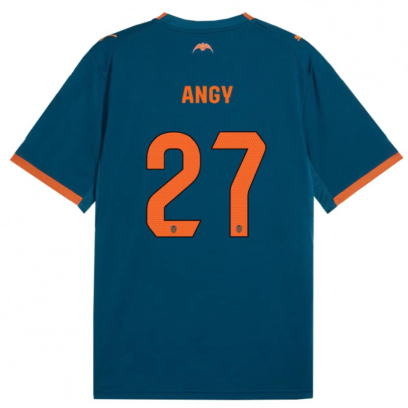 Danxen Homme Maillot Angy #27 Bleu Acier Orange Tenues Extérieur 2026/27 T-Shirt