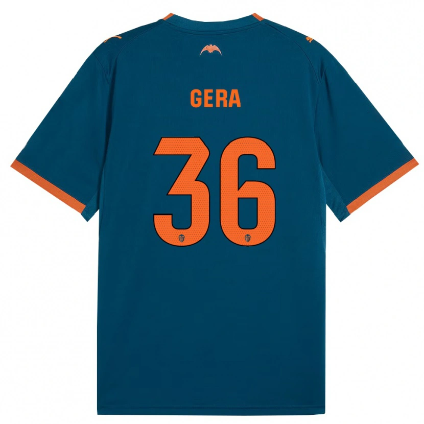 Danxen Homme Maillot Alin Gera #36 Bleu Acier Orange Tenues Extérieur 2026/27 T-Shirt