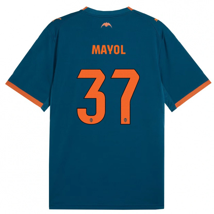 Danxen Homme Maillot Aaron Mayol #37 Bleu Acier Orange Tenues Extérieur 2026/27 T-Shirt
