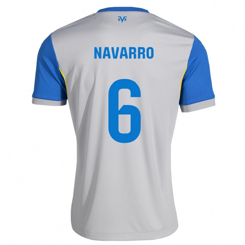 Danxen Homme Maillot Pau Navarro #6 Bleu Dodger Gris Tenues Extérieur 2026/27 T-Shirt