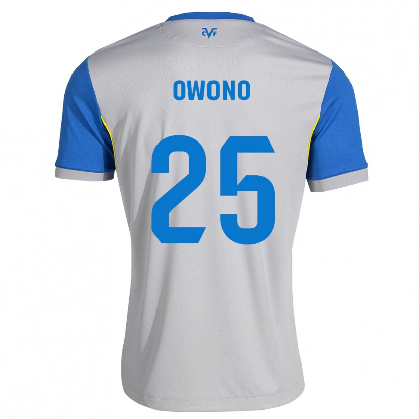 Danxen Homme Maillot Roberto Owono #25 Bleu Dodger Gris Tenues Extérieur 2026/27 T-Shirt