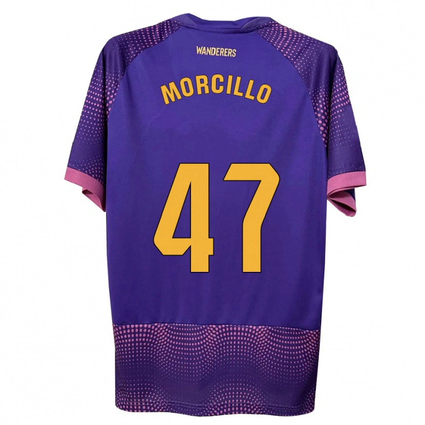 Danxen Homme Maillot Javi Morcillo #47 Violet Blanc Rose Tenues Extérieur 2026/27 T-Shirt