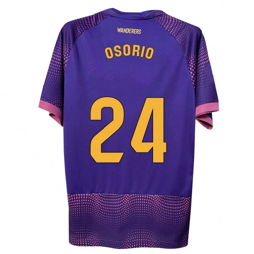 Danxen Homme Maillot Abiel Osorio #24 Violet Blanc Rose Tenues Extérieur 2026/27 T-Shirt