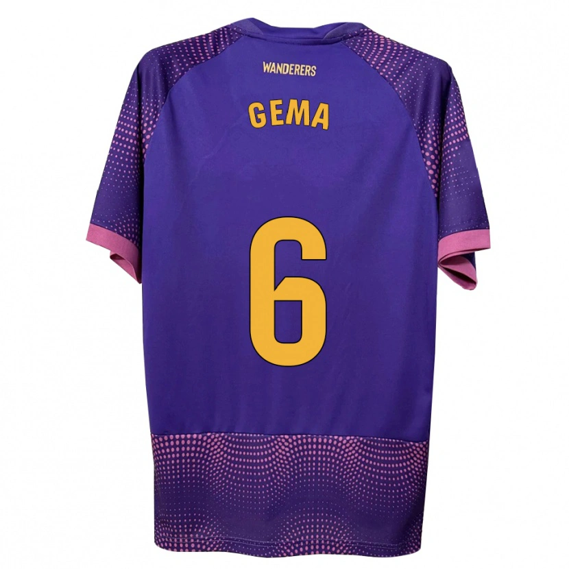Danxen Homme Maillot Gema Climent #6 Violet Blanc Rose Tenues Extérieur 2026/27 T-Shirt