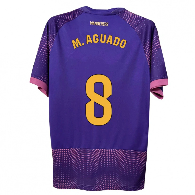 Danxen Homme Maillot Marc Aguado #8 Violet Blanc Rose Tenues Extérieur 2026/27 T-Shirt