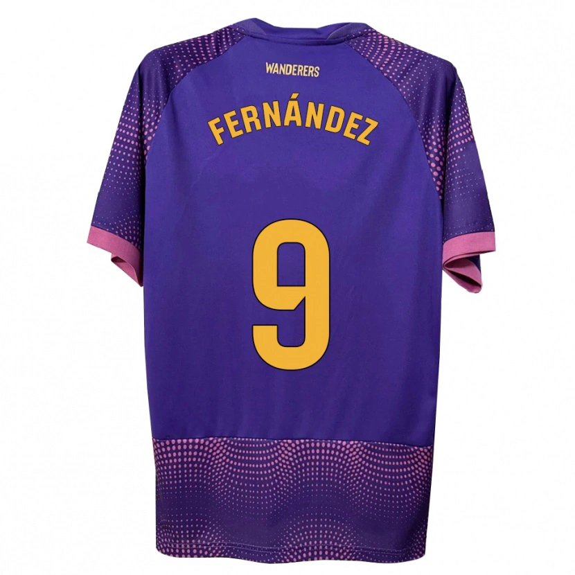 Danxen Homme Maillot Ismael Fernández #9 Violet Blanc Rose Tenues Extérieur 2026/27 T-Shirt